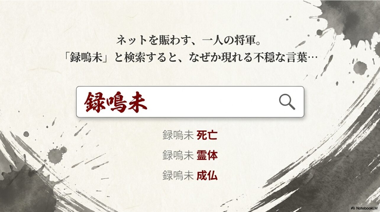 録嗚未死亡、録嗚未霊体など、ネットで検索される不穏なキーワードのまとめ